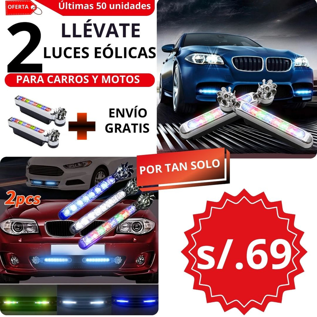 Luz Led Eólica PLUS Para Carros y Motos