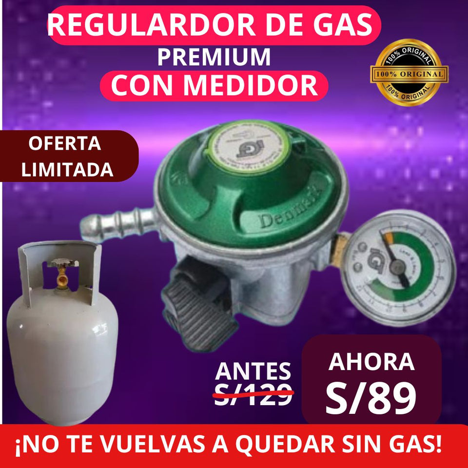 REGULADOR DE GAS PREMIUM CON MEDIDOR