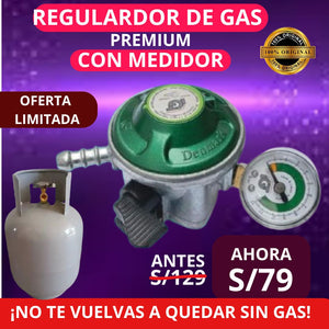 REGULADOR DE GAS PREMIUM CON MEDIDOR