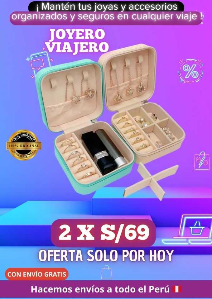 JOYERO VIAJERO PORTÁTIL (2x1)